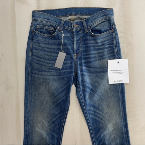 nwt 6397 womens baggy np002 dirty medium jeans 26 pants selvedge denim - Picture 5 of 10